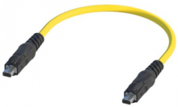 T1 cable, 1 m, T1 industrial plug straight to T1 industrial plug straight, 1x2xAWG 26/27, 33280202001010