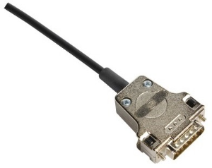 D-Sub connector housing, size: 2 (DA), straight 180°, cable Ø 3 to 12.5 mm, metal, silver, 09670150320