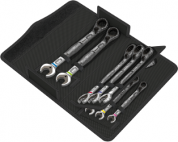 Open-end ratchet wrench kit, 8-19 mm, 30°, 325 mm, 2327 g, Chrome molybdenum steel, 05020091001