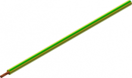 Silicone-stranded wire, highly flexible, halogen free, SiliVolt-E, 0.75 mm², AWG 20, green/yellow, outer Ø 2.7 mm