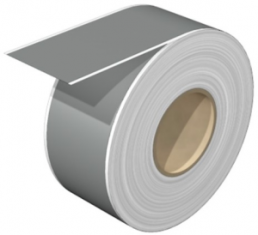 Polyester Label, (L x W) 30 m x 38 mm, silver, Roll with 1 pcs