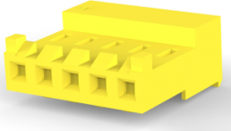 Socket housing, 5 pole, pitch 3.96 mm, straight, yellow, 3-643818-5
