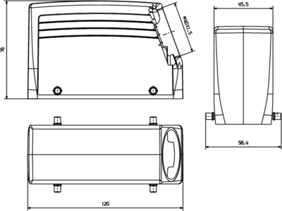 2544060000 Weidmüller Housings for HDC Connectors Image 2