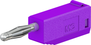 2 mm plug, solder connection, 0.5 mm², purple, 22.2617-26
