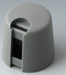 Rotary knob, 6 mm, plastic, gray, Ø 16 mm, H 16 mm, A1016648
