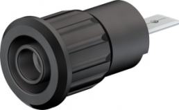 4 mm socket, flat plug connection, mounting Ø 12.2 mm, CAT III, CAT IV, black, 23.3160-21