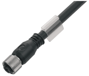 Sensor actuator cable, M12-cable socket, straight to open end, 4 pole, 20 m, PUR, black, 4 A, 1812542000