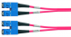 FO duplex patch cable, SC to SC, 10 m, OM3, multimode 50/125 µm