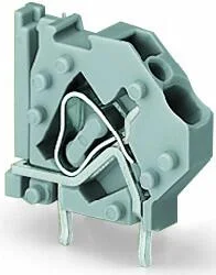 PCB terminal, 1 pole, pitch 5 mm, AWG 28-12, 32 A, cage clamp, blue, 745-804