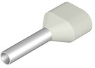 Insulated Wire end ferrule, 0.75 mm², 14 mm/8 mm long, white, 9018510000