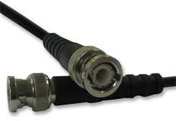 Coaxial Cable, BNC plug (straight) to BNC plug (straight), 50 Ω, RG-58, grommet black, 250 mm, 115101-19-M0.25