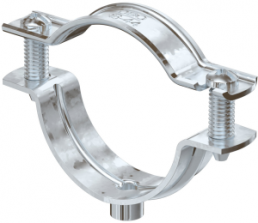 Spacer clamp, max. bundle Ø 44 mm, steel, hot dip galvanized, (L x W) 73 x 18 mm