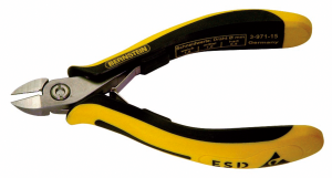 ESD side cutter, 125 mm, 80 g, cut capacity (1.6/1/0.5 mm/–), 3-971-15