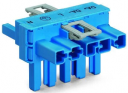 T-distributor, 5 pole, blue, 770-617