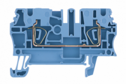 Through terminal block, spring balancer connection, 0.5-4.0 mm², 2 pole, 24 A, 8 kV, blue, 1608520000