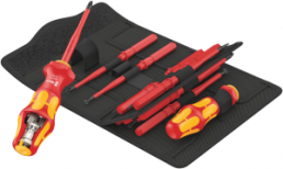 VDE screwdriver kit, PH1, PH2, PZ1, PZ2, T10, T15, T20, T25, 2.5 mm, 3.5 mm, 4 mm, 5.5 mm, 9 mm, Phillips/slotted/hexagon/TORX/square, BL 154 mm, 05057484001
