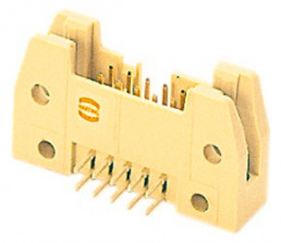 Male connector, 24 pole, pitch 2.54 mm, solder pin, angled, 09195246923