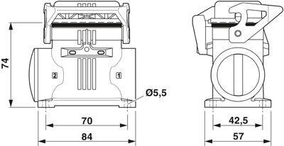 1082575 Phoenix Contact Housings for HDC Connectors Image 2