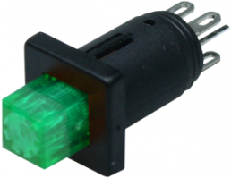 Pushbutton switch, 2 pole, green, unlit , 0.2 A/60 V, mounting Ø 5.1 mm, IP40, 0041.8857.5327