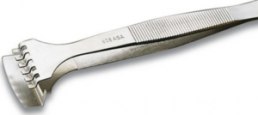 ESD wafer tweezers, uninsulated, antimagnetic, stainless steel, 130 mm, 608ASA