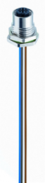 Socket, M12, 8 pole, crimp connection, screw locking, straight, 13314