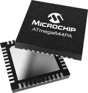 AVR microcontroller, 8 bit, 20 MHz, VFQFN-44, ATMEGA644PA-MU