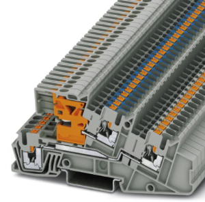 Installation terminal block, push-in connection, 0.14-4.0 mm², 24 A, 6 kV, gray, 3213947