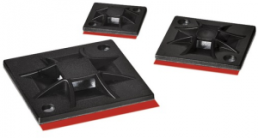 Mounting base, polyamide, black, self-adhesive, (L x W x H) 40 x 40 x 5.5 mm
