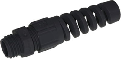 Cable gland, with bend protection, M12, 15 mm, Clamping range 3 to 7 mm, IP68, black, 53111700