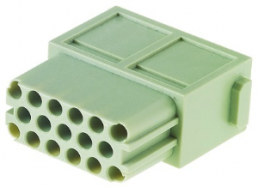 Socket contact insert, 17 pole, unequipped, crimp connection, 09140173101