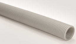 Corrugated hose, inside Ø 16.7 mm, outside Ø 21.2 mm, BR 40 mm, polyethylene, gray