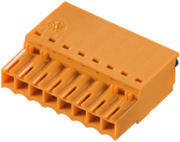 PCB connector, 2 pole, pitch 3.5 mm, straight, orange, 2458950000