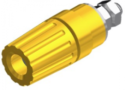 Pole terminal, 4 mm, yellow, 30 VAC/60 VDC, 35 A, screw connection, nickel-plated, PKI 110 GE
