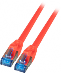 Patch cable highly flexible, RJ45 plug, straight to RJ45 plug, straight, Cat 6A, S/FTP, LSZH, 0.15 m, red