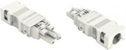 Socket, 2 pole, spring-clamp connection, 0.5-4.0 mm², white, 770-122/041-000