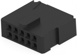 Socket housing, 10 pole, pitch 2.54 mm, straight, black, 102387-1