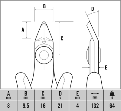 T3883 C.K Tools Side Cutters, Tip Cutters Image 2