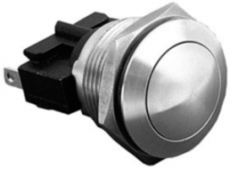 Pushbutton, 1 pole, silver, unlit , 5 A/250 V, mounting Ø 19.2 mm, IP66, MP0031/3