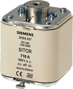 Semiconductor protective fuse, 1250 A, aR, 440 V (DC), 600 V (AC), 100 kA breaking capacity, 3NE9450