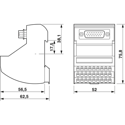 2904269 Phoenix Contact Transfer Modules for Mounting Rail Image 2