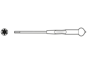 Holding screwdriver, T10, TORX, BL 80 mm, L 147 mm, 631090