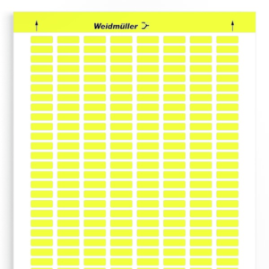 Polyester Laser label, (L x W) 19.05 x 6.3 mm, yellow, DIN-A4 sheet with 2560 pcs