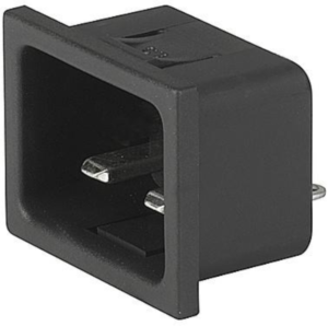 Plug C20, 3 pole, snap-in, solder connection, black, 4793.3200