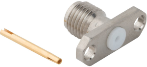 SMA socket 50 Ω, solder connection, straight, 901-9244-1SF