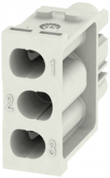 Socket contact insert, 3 pole, unequipped, crimp connection, with PE contact, 1429350000