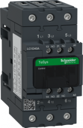 Power contactor, 3 pole, 40 A, 400 V, 3 Form A (N/O), coil 440 VAC, screw connection, LC1D40AR7