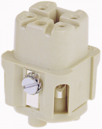 Socket contact insert, 3A, 4 pole, equipped, screw connection, with PE contact, 09200042711
