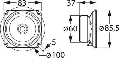 SL 87 XA 8 OHM VISATON Acoustic Signal Transmitters Image 2