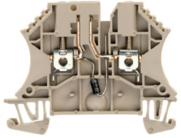 Isolating and measuring isolating terminal block, screw connection, 0.5-4.0 mm², 1 A, 6 kV, dark beige, 1964810000