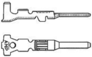 Pin contact, 0.75-1.5 mm², AWG 18-15, crimp connection, tin-plated, 282109-1